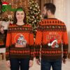 cleveland browns myles garrett 95 santa hat helmet ugly christmas sweater