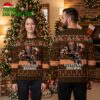 cleveland browns rushing football player ugly christmas sweater