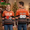 Cleveland Football Helmet Personalized Custom Name And Number Ugly Christmas Sweater 2 cleveland football helmet personalized custom name and number ugly christmas sweater