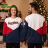 cleveland guardians color block logo ugly christmas sweater