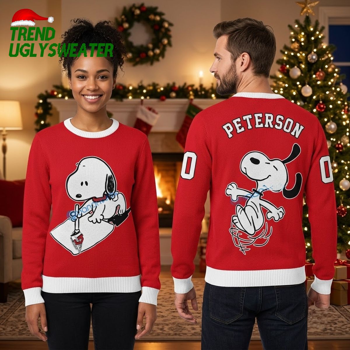 cleveland guardians snoopy baseball custom name and number ugly christmas sweater cleveland guardians snoopy baseball custom name and number ugly christmas sweater