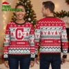 cleveland indians retro c logo reindeer pattern ugly christmas sweater