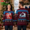 colorado avalanche dabbing santa claus ugly christmas sweater