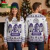colorado rockies gnome trio purple white ugly christmas sweater