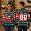 columbus blue jackets personalized logo custom name and number ugly christmas sweater