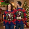 columbus blue jackets pug in christmas wreath ugly christmas sweater