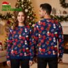 columbus blue jackets santa claus snowman pattern ugly christmas sweater