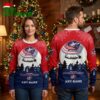 Columbus Blue Jackets Santa Sleigh Logo Custom Name Ugly Christmas Sweater 1 columbus blue jackets santa sleigh logo custom name ugly christmas sweater