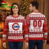 Cubs Custom Name And Number Snowflake Ugly Christmas Sweater 1 cubs custom name and number snowflake ugly christmas sweater