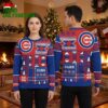 cubs logo snowflake and christmas tree pattern ugly christmas sweater