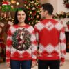 Detroit Red Wings Pug Dog Reindeer Wreath Ugly Christmas Sweater 1 detroit red wings pug dog reindeer wreath ugly christmas sweater