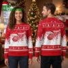 detroit red wings winged wheel santa hat ugly christmas sweater