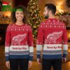 Detroit Red Wings Winged Wheel Snowflake Ugly Christmas Sweater 1 detroit red wings winged wheel snowflake ugly christmas sweater