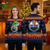 Edmonton Oilers Grinch Hand Santa Hat Ugly Christmas Sweater 1 edmonton oilers grinch hand santa hat ugly christmas sweater