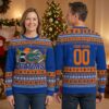 Florida Gators Alligator Football Helmet Custom Name And Number Ugly Christmas Sweater 1 florida gators alligator football helmet custom name and number ugly christmas sweater