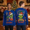 Florida Gators Grinch Santa Hat Custom Name Ugly Christmas Sweater 2 florida gators grinch santa hat custom name ugly christmas sweater