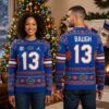 Florida Gators Jadan Baugh 13 Football Pattern Ugly Christmas Sweater 1 florida gators jadan baugh 13 football pattern ugly christmas sweater