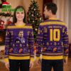 fran tarkenton 10 minnesota vikings football pattern ugly christmas sweater