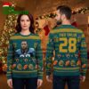 fred taylor 28 jacksonville jaguars football player ugly christmas sweater