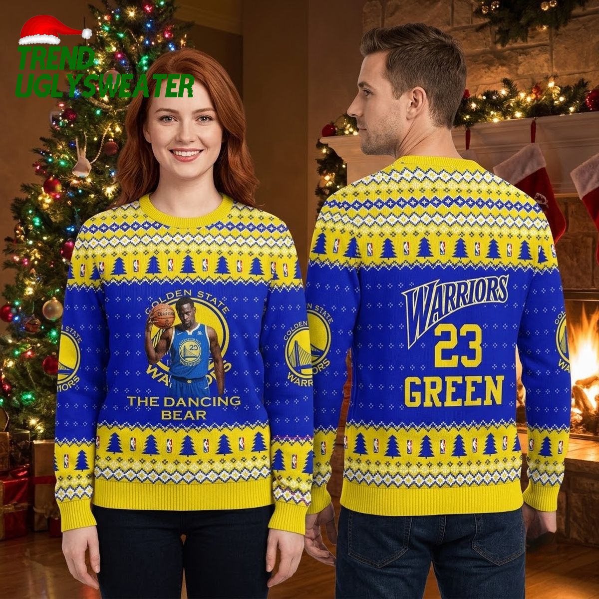 golden state warriors draymond green 23 dancing bear ugly christmas sweater golden state warriors draymond green 23 dancing bear ugly christmas sweater