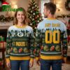 Green Bay Packers Football Helmet Custom Name And Number Ugly Christmas Sweater 2 green bay packers football helmet custom name and number ugly christmas sweater