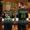 Green Bay Packers Grinch Drink Up Custom Name And Number Ugly Christmas Sweater 1 green bay packers grinch drink up custom name and number ugly christmas sweater