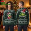 green bay packers grinch football custom name ugly christmas sweater