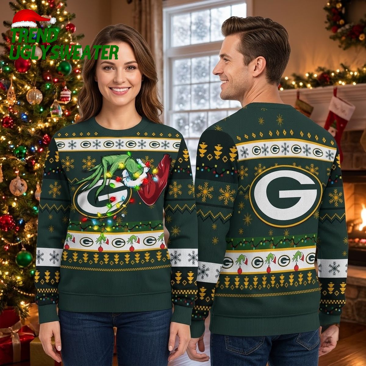 green bay packers grinch hand football ugly christmas sweater green bay packers grinch hand football ugly christmas sweater