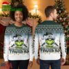 green bay packers grinch santa hat christmas lights ugly christmas sweater
