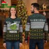 Green Bay Packers Grinch Santa Hat Packers Text Ugly Christmas Sweater 2 green bay packers grinch santa hat packers text ugly christmas sweater