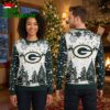 Green Bay Packers Logo Snowy Forest Ugly Christmas Sweater 2 green bay packers logo snowy forest ugly christmas sweater