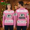 Green Bay Packers Personalized Pink Snowflake Santa Sleigh Custom Name Ugly Christmas Sweater 1 green bay packers personalized pink snowflake santa sleigh custom name ugly christmas swea
