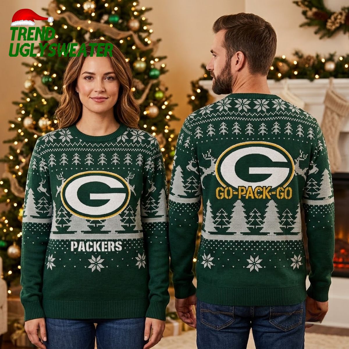 green bay packers reindeer snowflake logo ugly christmas sweater green bay packers reindeer snowflake logo ugly christmas sweater