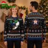 houston astros grinch baseball player snowflake ugly christmas sweater