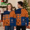 houston astros patchwork snowflake and tree pattern ugly christmas sweater