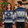 houston astros reindeer and snowflake pattern ugly christmas sweater