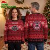 houston rockets basketball logo snowflake pattern ugly christmas sweater