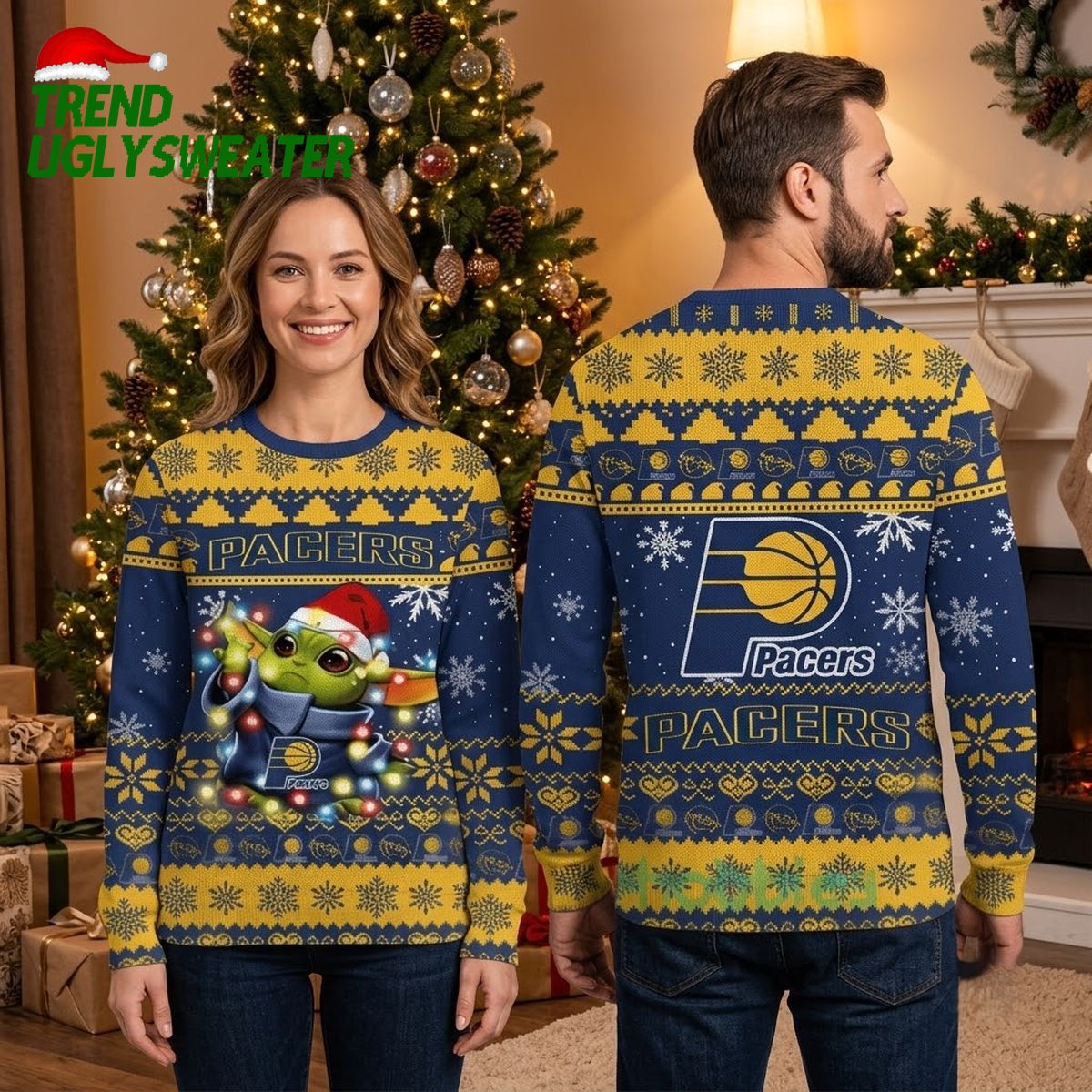 indiana pacers grogu santa hat ugly christmas sweater indiana pacers grogu santa hat ugly christmas sweater