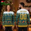 jacksonville jaguars custom name and number jaguar logo ugly christmas sweater