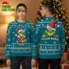 Jacksonville Jaguars Grinch Santa Hat Custom Name Ugly Christmas Sweater 2 jacksonville jaguars grinch santa hat custom name ugly christmas sweater