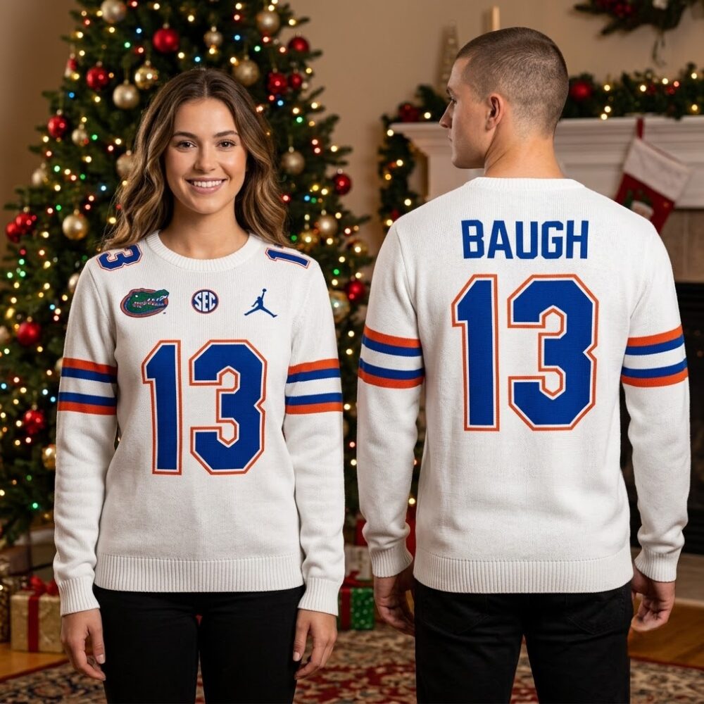 jadan baugh 13 florida gators football jersey ugly christmas sweater