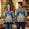 kansas city royals blue and gold snowflake ugly christmas sweater