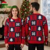 los angeles angels checkerboard trees and snowflakes ugly christmas sweater