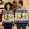 Los Angeles Dodgers Grinch Santa Hat Ugly Christmas Sweater 1 los angeles dodgers grinch santa hat ugly christmas sweater
