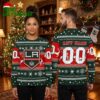 Los Angeles Kings Crown Logo Custom Name And Number Ugly Christmas Sweater 1 los angeles kings crown logo custom name and number ugly christmas sweater