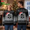 los angeles kings santa hat logo ugly christmas sweater