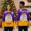 Los Angeles Lakers Moonlit Basketball Logo Custom Name Ugly Christmas Sweater 2 los angeles lakers moonlit basketball logo custom name ugly christmas sweater