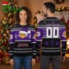 Los Angeles Lakers Santa Hat Custom Name And Number Ugly Christmas Sweater 2 los angeles lakers santa hat custom name and number ugly christmas sweater