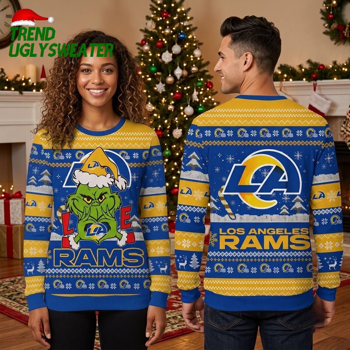 los angeles rams grinch football ugly christmas sweater los angeles rams grinch football ugly christmas sweater