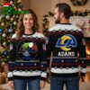Los Angeles Rams Santa Hat Logo Adams Ugly Christmas Sweater 1 los angeles rams santa hat logo adams ugly christmas sweater